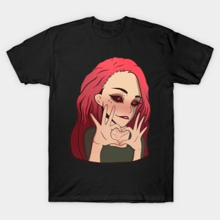 Anime pink hair girl T-Shirt